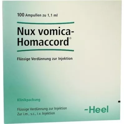NUX VOMICA HOMACCORD Ampuller, 100 stk NUX VOMICA HOMACCORD Ampuller, 100 stk