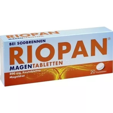 RIOPAN Magetabletter tyggetabletter, 20 stk