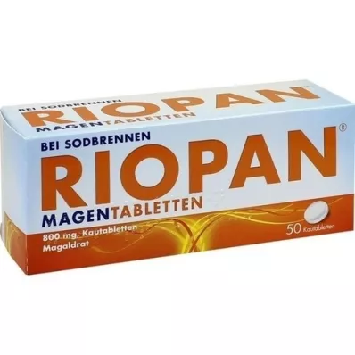 RIOPAN Magetabletter tyggetabletter, 50 stk
