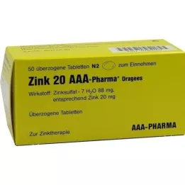 ZINK 20 AAA-Pharma drageer, 50 stk