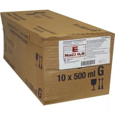 KOCHSALZLÖSUNG 0,9 % glassflaske Fresenius, 10X500 ml KOCHSALZLÖSUNG 0,9 % glassflaske Fresenius, 10X500 ml