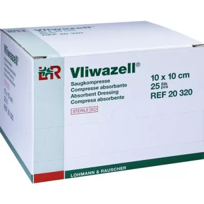 VLIWAZELL Sugekomprimerer steril 10x10 cm, 25 stk VLIWAZELL Sugekomprimerer steril 10x10 cm, 25 stk
