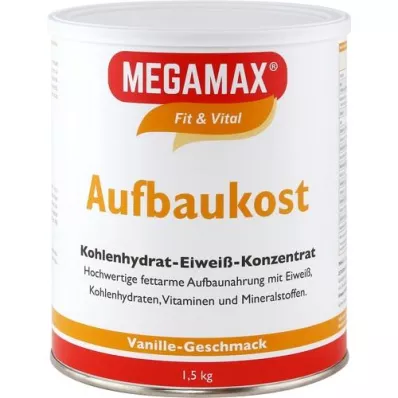 MEGAMAX Ernæringsmessig vaniljepulver, 1,5 kg MEGAMAX Ernæringsmessig vaniljepulver, 1,5 kg