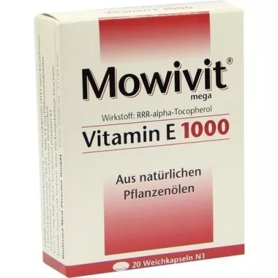 MOWIVIT Vitamin E 1000 kapsler, 20 stk MOWIVIT Vitamin E 1000 kapsler, 20 stk