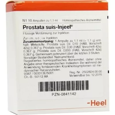 PROSTATA SUIS Injeel ampuller, 10 stk
