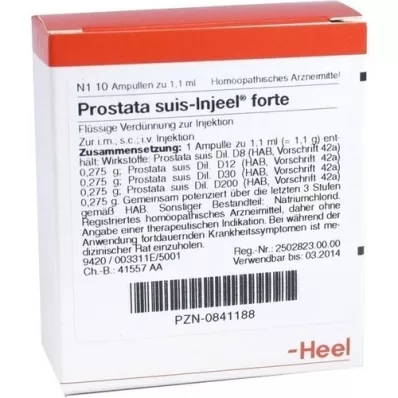 PROSTATA SUIS Injeel forte ampuller, 10 stk PROSTATA SUIS Injeel forte ampuller, 10 stk