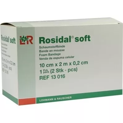 ROSIDAL Myk bandasje 10x0,2 cmx2 m, 2 stk ROSIDAL Myk bandasje 10x0,2 cmx2 m, 2 stk