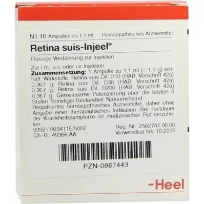 RETINA SUIS Injeel ampuller, 10 stk RETINA SUIS Injeel ampuller, 10 stk