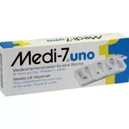 MEDI 7 uno medisindispenser i 7 dager hvit, 1 stk