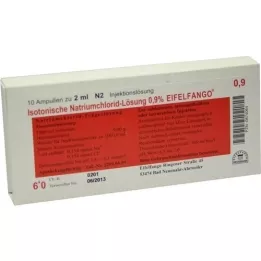 ISOTONISCHE NaCl-løsning 0,9 % Eifelfango Inj. løsning, 10x2 ml