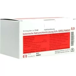 ISOTONISCHE NaCl-løsning 0,9 % Eifelfango Inj. løsning, 50x2 ml
