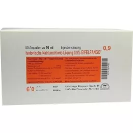 ISOTONISCHE NaCl-løsning 0,9 % Eifelfango Inj. løsning, 50x10 ml