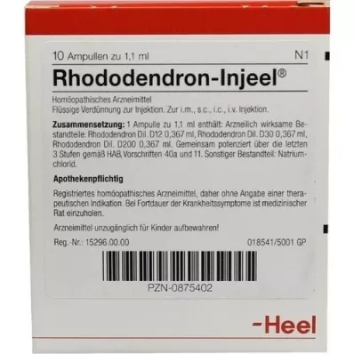 RHODODENDRON INJEEL Ampuller, 10 stk RHODODENDRON INJEEL Ampuller, 10 stk
