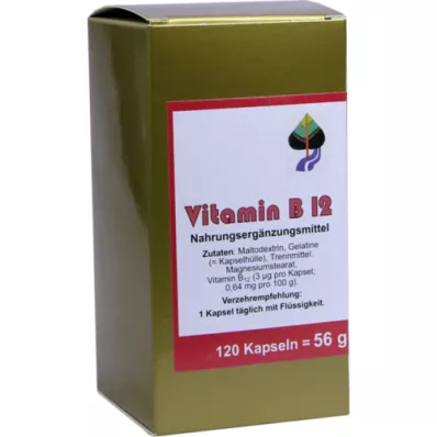 VITAMIN B12 KAPSLER, 120 stk VITAMIN B12 KAPSLER, 120 stk