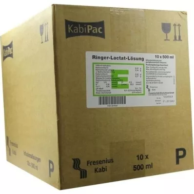 RINGER LACTAT Plast infusjonsløsning, 10X500 ml RINGER LACTAT Plast infusjonsløsning, 10X500 ml