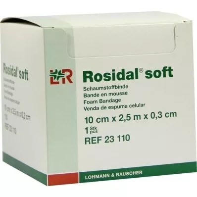 ROSIDAL Myk bandasje 10x0,3 cmx2,5 m, 1 stk