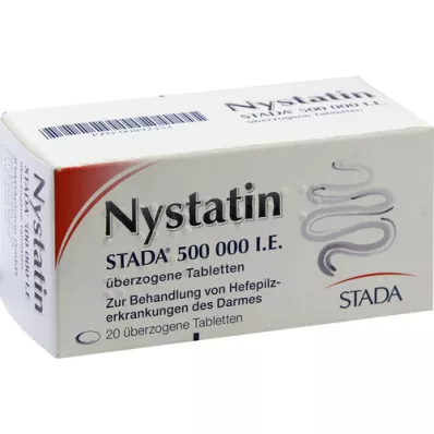 NYSTATIN STADA 500 000 IE belagt tab., 20 stk NYSTATIN STADA 500 000 IE belagt tab., 20 stk