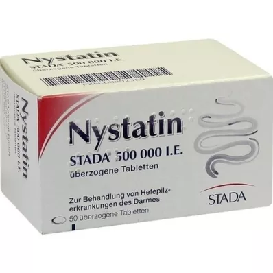 NYSTATIN STADA 500 000 IE belagt tab., 50 stk