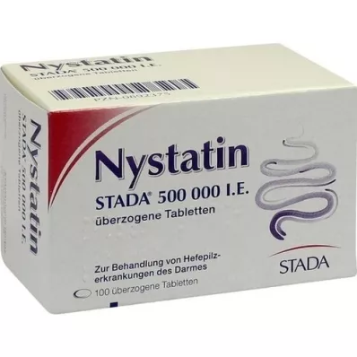 NYSTATIN STADA 500 000 IE belagt tab., 100 stk NYSTATIN STADA 500 000 IE belagt tab., 100 stk