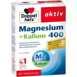 DOPPELHERZ Magnesium + kaliumtabletter, 30 stk