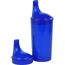 TRINKBECHER med 2 lokk blå, 1 stk