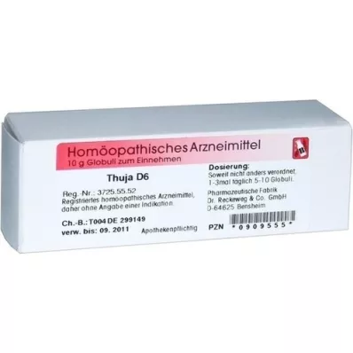 THUJA D 6 kuler, 10 g THUJA D 6 kuler, 10 g