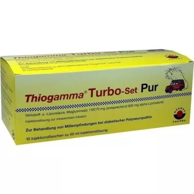 THIOGAMMA Turbosett Pur injeksjonsflasker, 10X50 ml