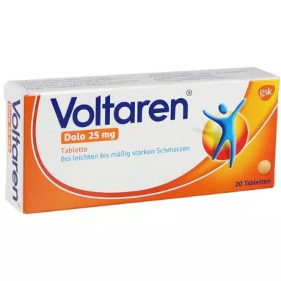VOLTAREN Dolo 25 mg drasjerte tabletter, 20 stk VOLTAREN Dolo 25 mg drasjerte tabletter, 20 stk