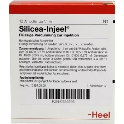 SILICEA INJEEL Ampuller, 10 stk SILICEA INJEEL Ampuller, 10 stk