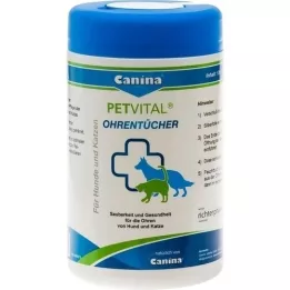 PETVITAL Våtservietter for veterinærører, 120 stk