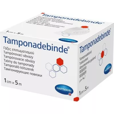TAMPONADEBINDE 1 cmx5 m steril Hartmann, 1 stk TAMPONADEBINDE 1 cmx5 m steril Hartmann, 1 stk