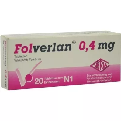 FOLVERLAN 0,4 mg tabletter, 20 stk FOLVERLAN 0,4 mg tabletter, 20 stk