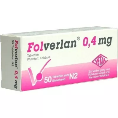 FOLVERLAN 0,4 mg tabletter, 50 stk FOLVERLAN 0,4 mg tabletter, 50 stk