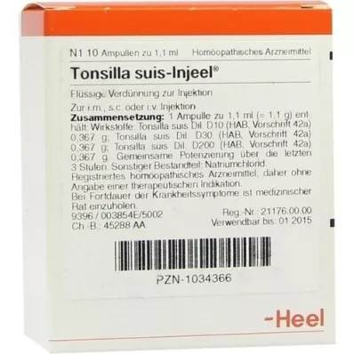 TONSILLA SUIS Injeel ampuller, 10 stk TONSILLA SUIS Injeel ampuller, 10 stk