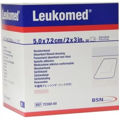 LEUKOMED steril plaster 5x7,2 cm, 50 stk LEUKOMED steril plaster 5x7,2 cm, 50 stk