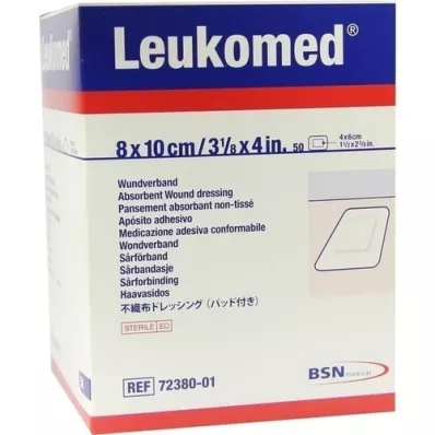 LEUKOMED sterilplaster 8x10 cm, 50 stk LEUKOMED sterilplaster 8x10 cm, 50 stk
