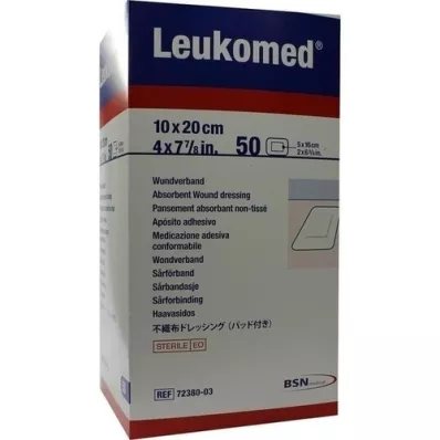 LEUKOMED steril plaster 10x20 cm, 50 stk LEUKOMED steril plaster 10x20 cm, 50 stk