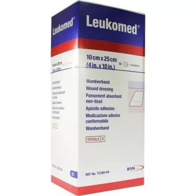 LEUKOMED steril plaster 10x25 cm, 50 stk LEUKOMED steril plaster 10x25 cm, 50 stk