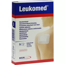 LEUKOMED steril plaster 5x7,2 cm, 5 stk