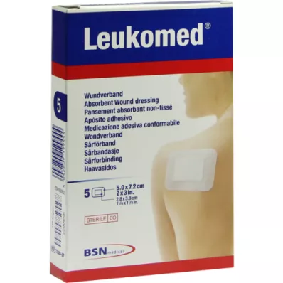 LEUKOMED steril plaster 5x7,2 cm, 5 stk LEUKOMED steril plaster 5x7,2 cm, 5 stk