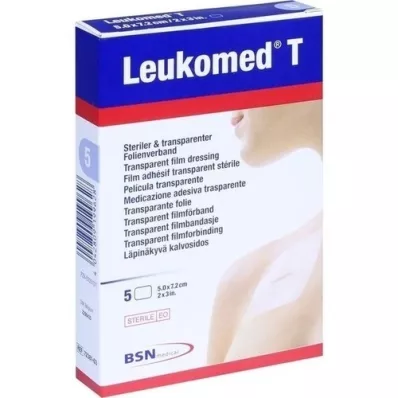 LEUKOMED transp.sterile plaster 5x7,2 cm, 5 stk LEUKOMED transp.sterile plaster 5x7,2 cm, 5 stk