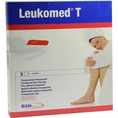 LEUKOMED transp.sterile plaster 8x10 cm, 5 stk LEUKOMED transp.sterile plaster 8x10 cm, 5 stk