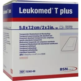 LEUKOMED transp.pluss sterile plaster 5x7,2 cm, 50 stk