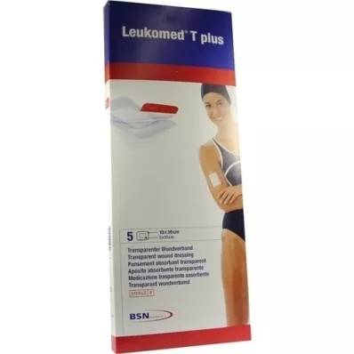 LEUKOMED transp.pluss sterilplaster 10x30 cm, 5 stk