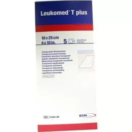 LEUKOMED transp.pluss sterilplaster 10x25 cm, 5 stk