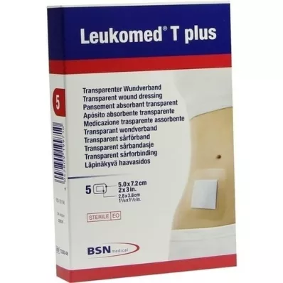 LEUKOMED transp.pluss sterilplaster 5x7,2 cm, 5 stk
