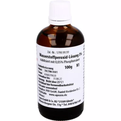 WASSERSTOFFPEROXID Løsning 3 %, 100 g WASSERSTOFFPEROXID Løsning 3 %, 100 g