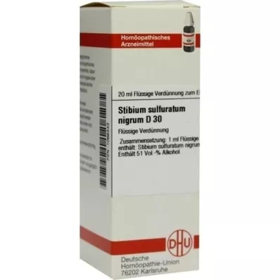 STIBIUM SULFURATUM NIGRUM D 30 Fortynning, 20 ml
