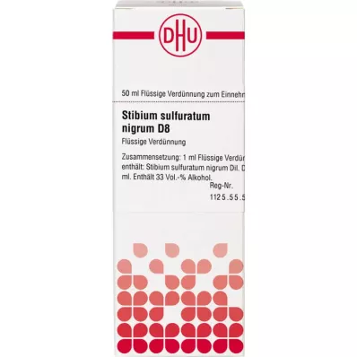 STIBIUM SULFURATUM NIGRUM D 8 Fortynning, 50 ml