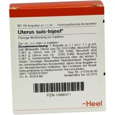 UTERUS SUIS Injeel ampuller, 10 stk UTERUS SUIS Injeel ampuller, 10 stk